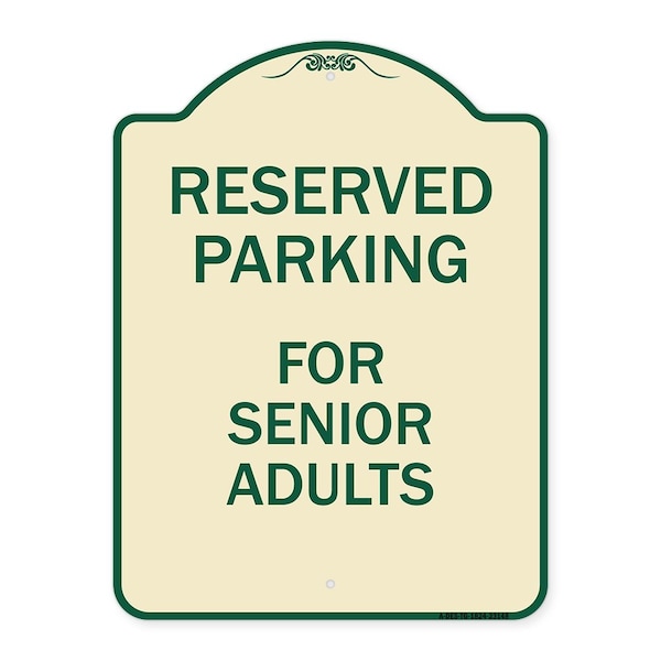 Signmission Reserved Parking for Senior Adults Heavy-Gauge Aluminum Architectural Sign, 24" x 18", TG-1824-23148 A-DES-TG-1824-23148 - main